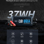 Portable Car Jump Starter 3000A with Air Compressor 12V Battery Jumper Emergency for 8.0L Gas & Diesel Engines Power Booster Start Boost Charger Box and Power Bank, for All Weather (GK-J1206P)